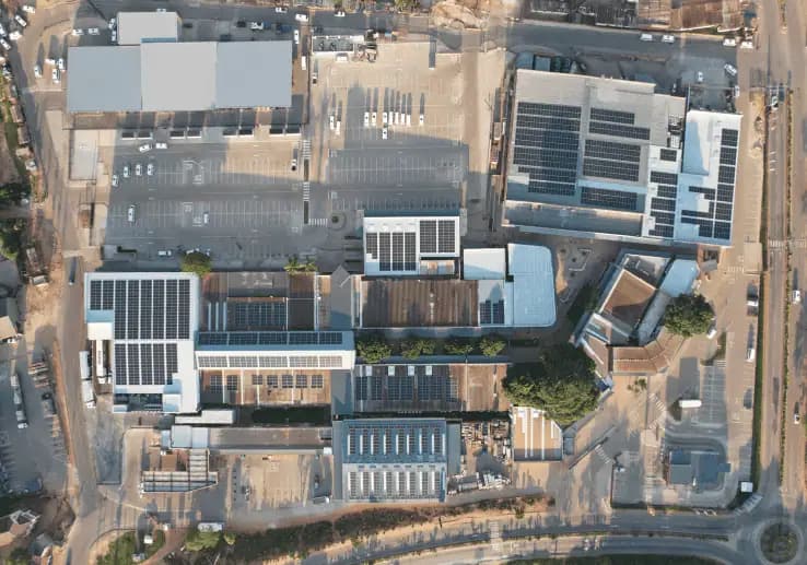 Newcastle Corner shopping centre solar installation